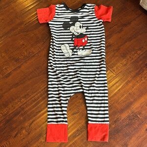 Rags to Raches - Disney Mickey Mouse Striped Kids One Piece